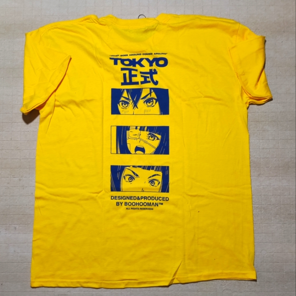 Manga Print Shirt Size M